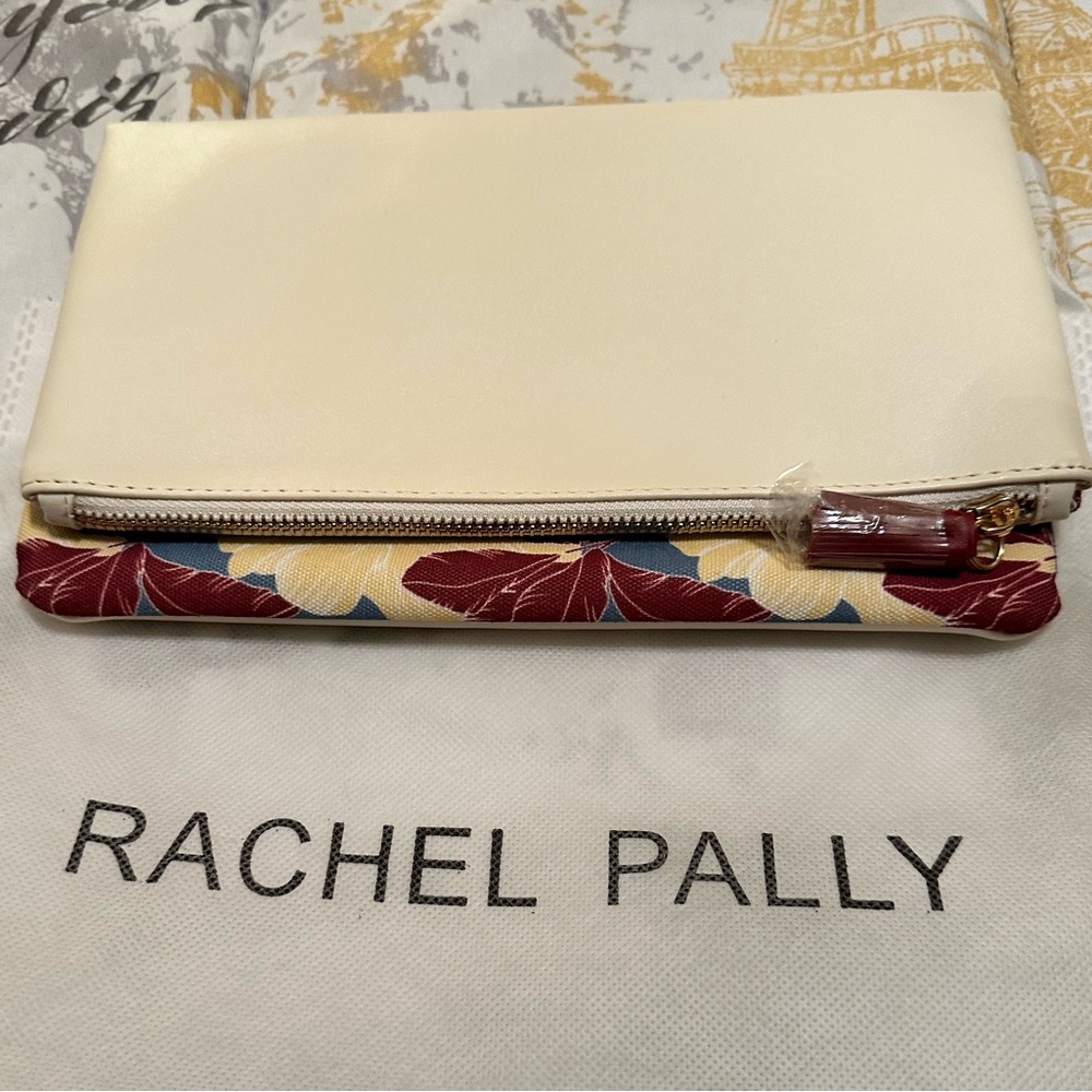 Rachel Pally Cream and Red Floral Reversible Clutch
